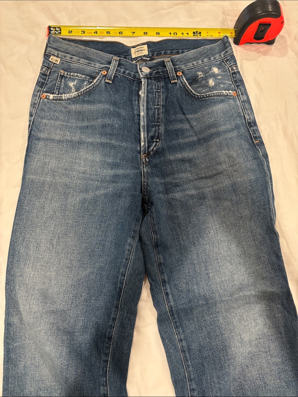Citizens of humanity dree crop 100% cotton size 25 wide leg slim boyfriend